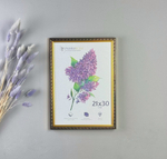 Фоторамка пластиковая 21х30 см, золотой, фактура орнамент, арт. 2130.105616