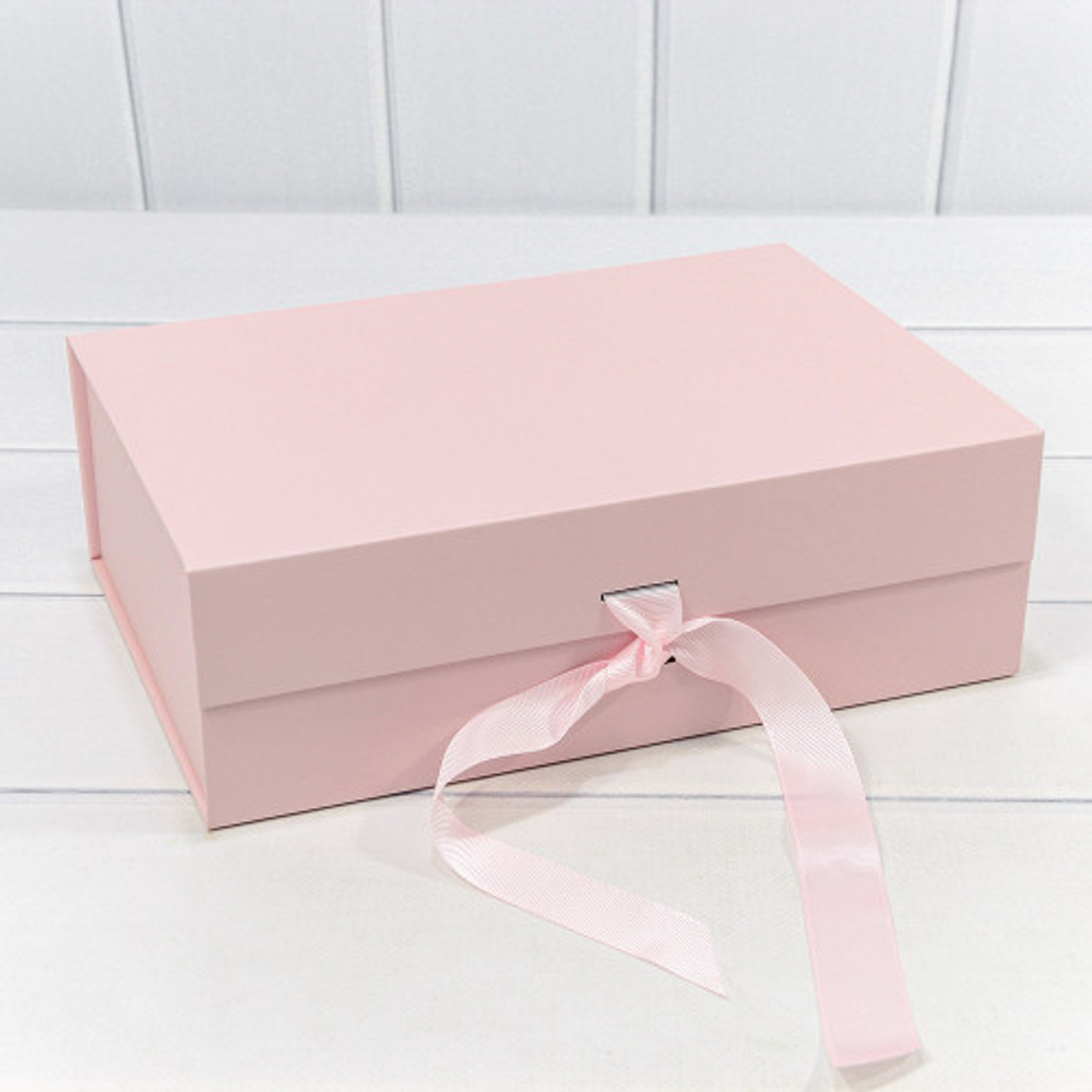 Коробка сборная 28.2х20х9.2 см на магнитах (Розовый)