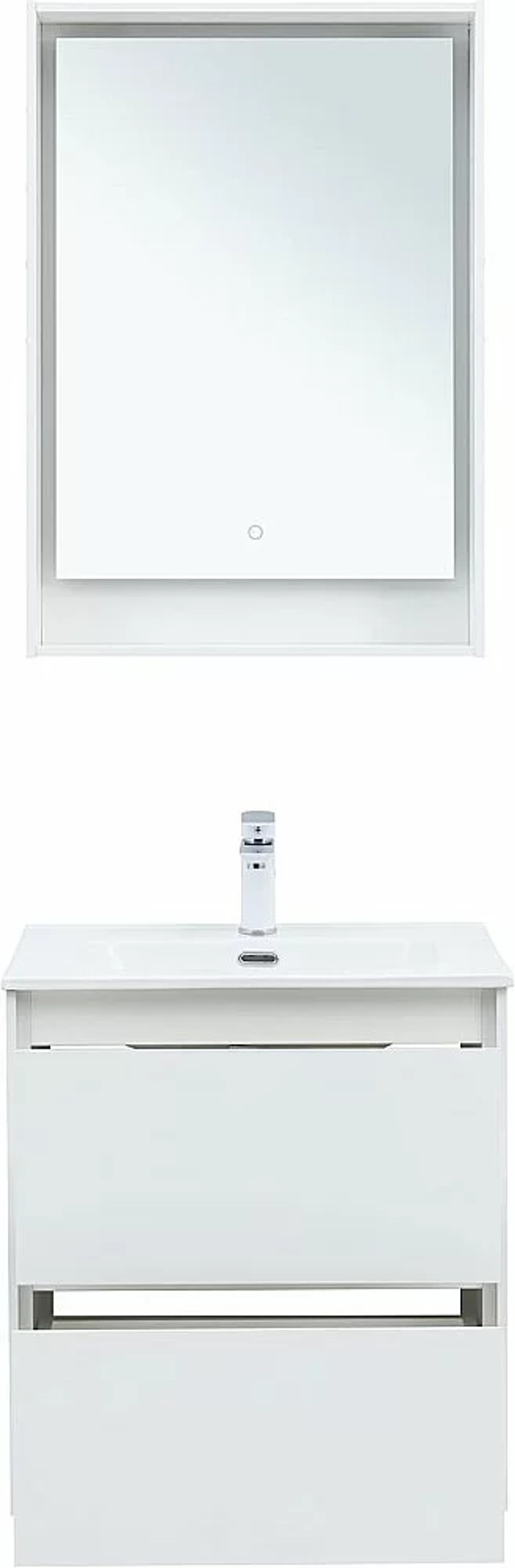 Тумба с раковиной Aquanet Милан 336367/330429 60 белый глянец