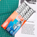 Точилка DELI "39762", металлическая, 2 отверстия, серебро