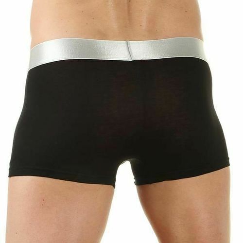 Мужские трусы боксеры черные Emporio Armani в сетку