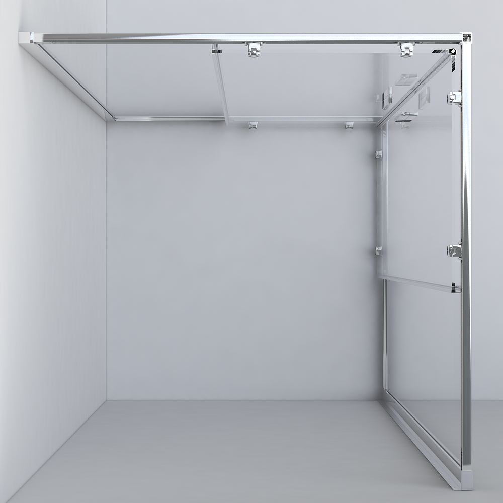 Душевой уголок Garda VSS-1G9010CH, 1000*900, хром, стекло шиншилла