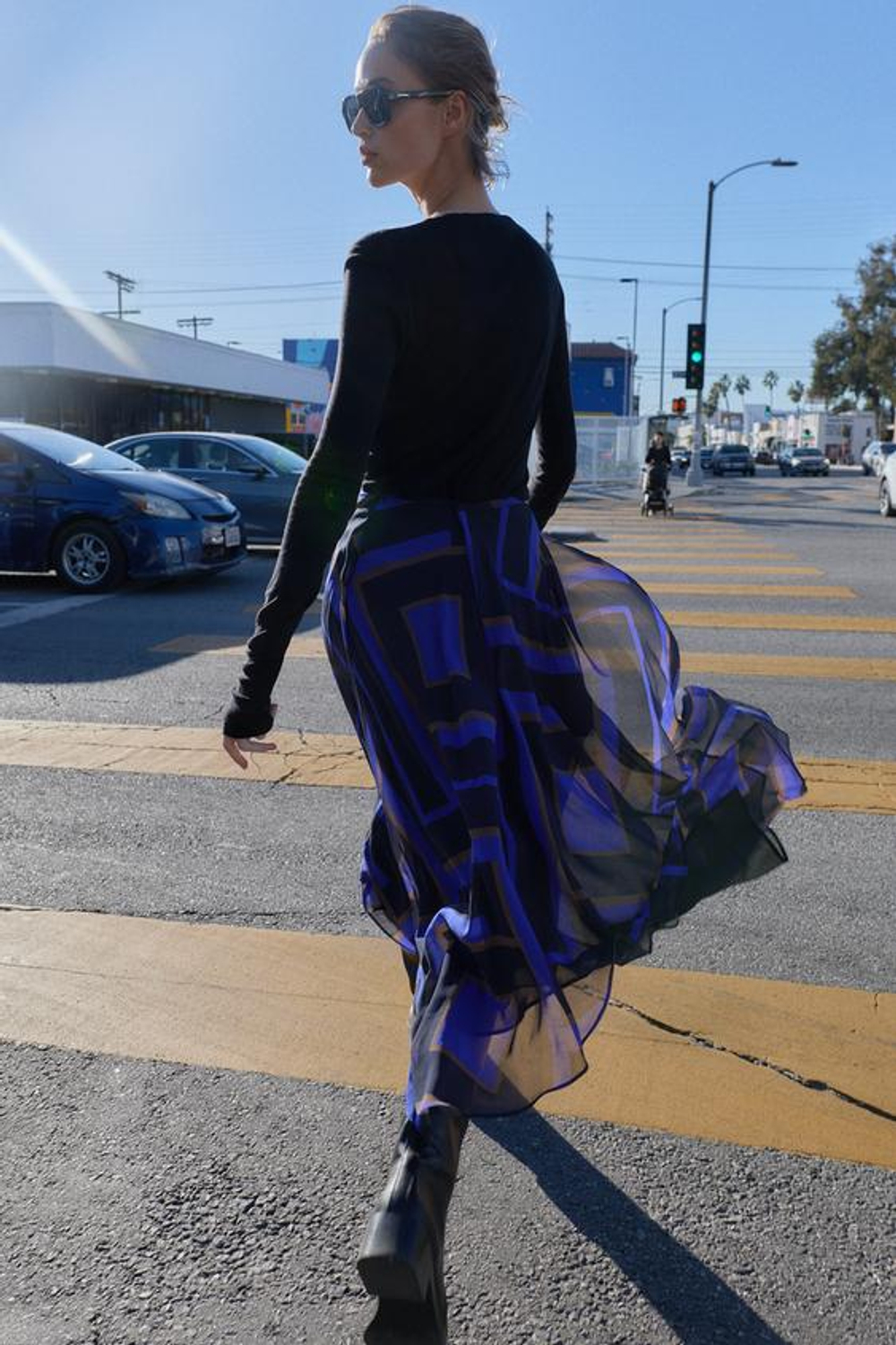 ZARA ЮБКА МИДИ АСИММЕТРИЧНОГО КРОЯ С ПРИНТОМ, РАЗНОЦВЕТНЫЙ