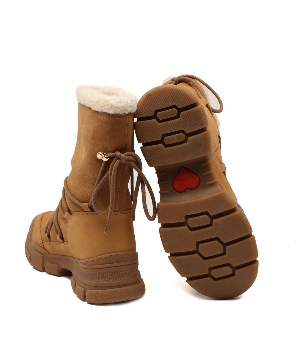 Кожаные ботильоны Love Moschino - коричневый(JA15904H0FIP2)