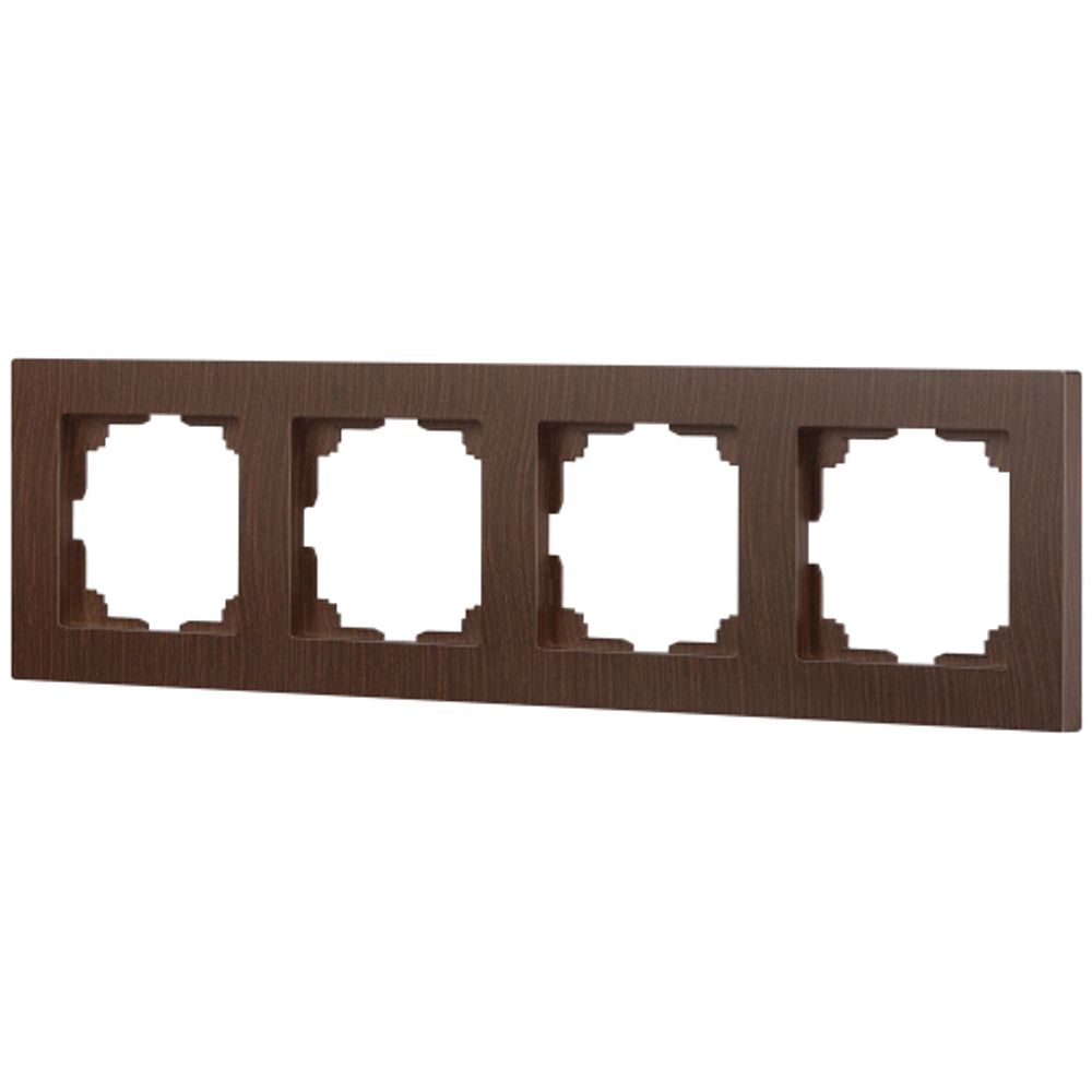 Рамка для розеток и выключателей Intro Accent 6-504-10 на 4 поста, СУ, венге
