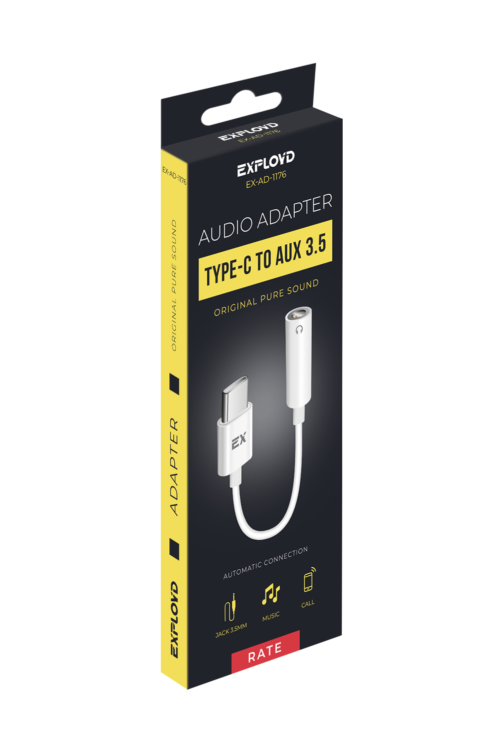 Переходник TYPE C x Audio/AUX Exployd EX-AD-1176