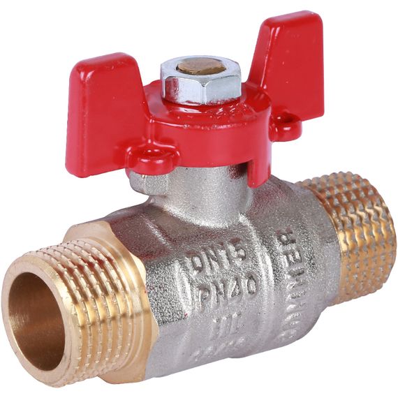 Кран шаровый ROMMER Н-Н 1/2&quot; бабочка полнопроходной 39168