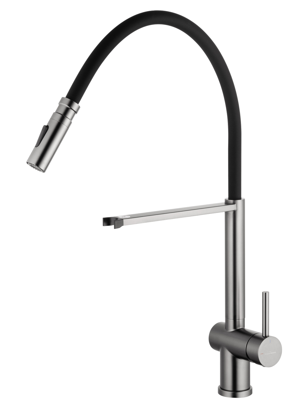 Смеситель для кухни с гибким изливом WONZON & WOGHAND, Темный графит (WW-88438003-BGM)