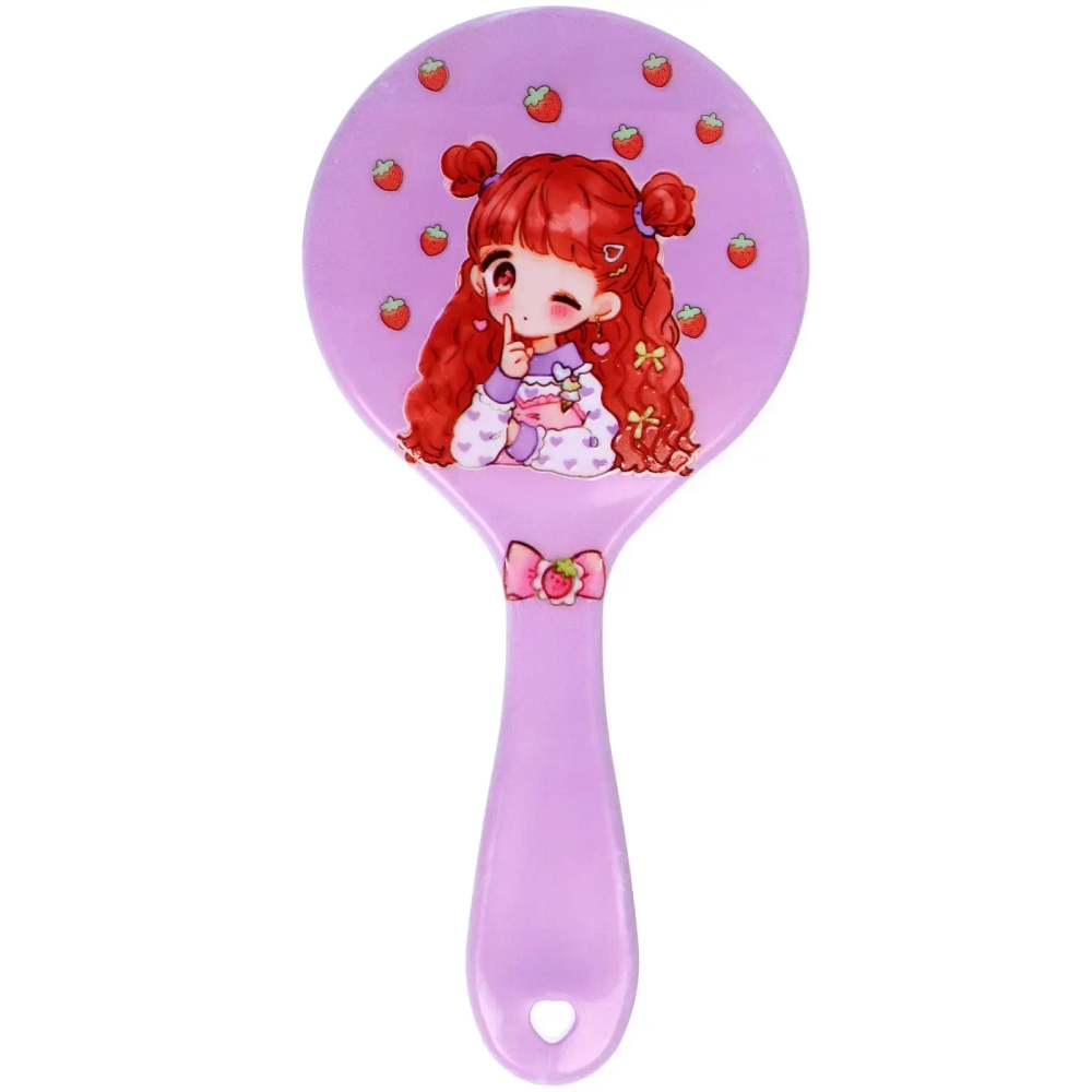 Расческа массажная детская «Призма», девочки анимэ, микс 4 цвета, 10*22 см (блистер Ultramarine)