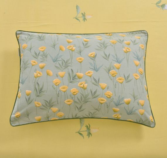 Присцила (желтая) КПБ сатин Евро 4н