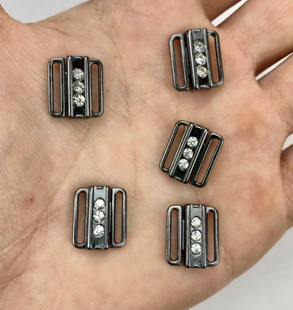 Застежка металл графит 12 мм