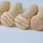 Комплект деревянных крючков для одежды, 10 шт., для вешалки и шкафа, из массива сосны, в натуральной отделке