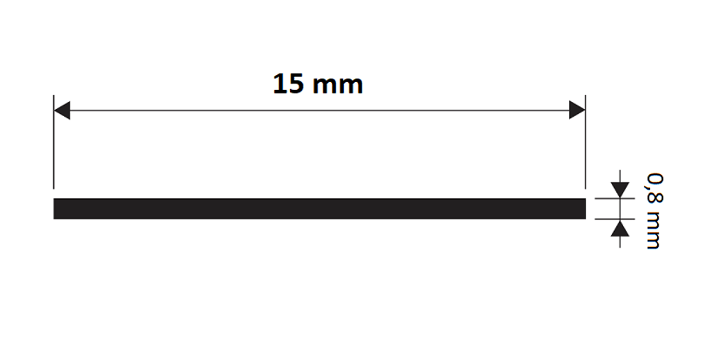 Полоса из нержавеющей стали SP117-15мм глянец 2700 мм