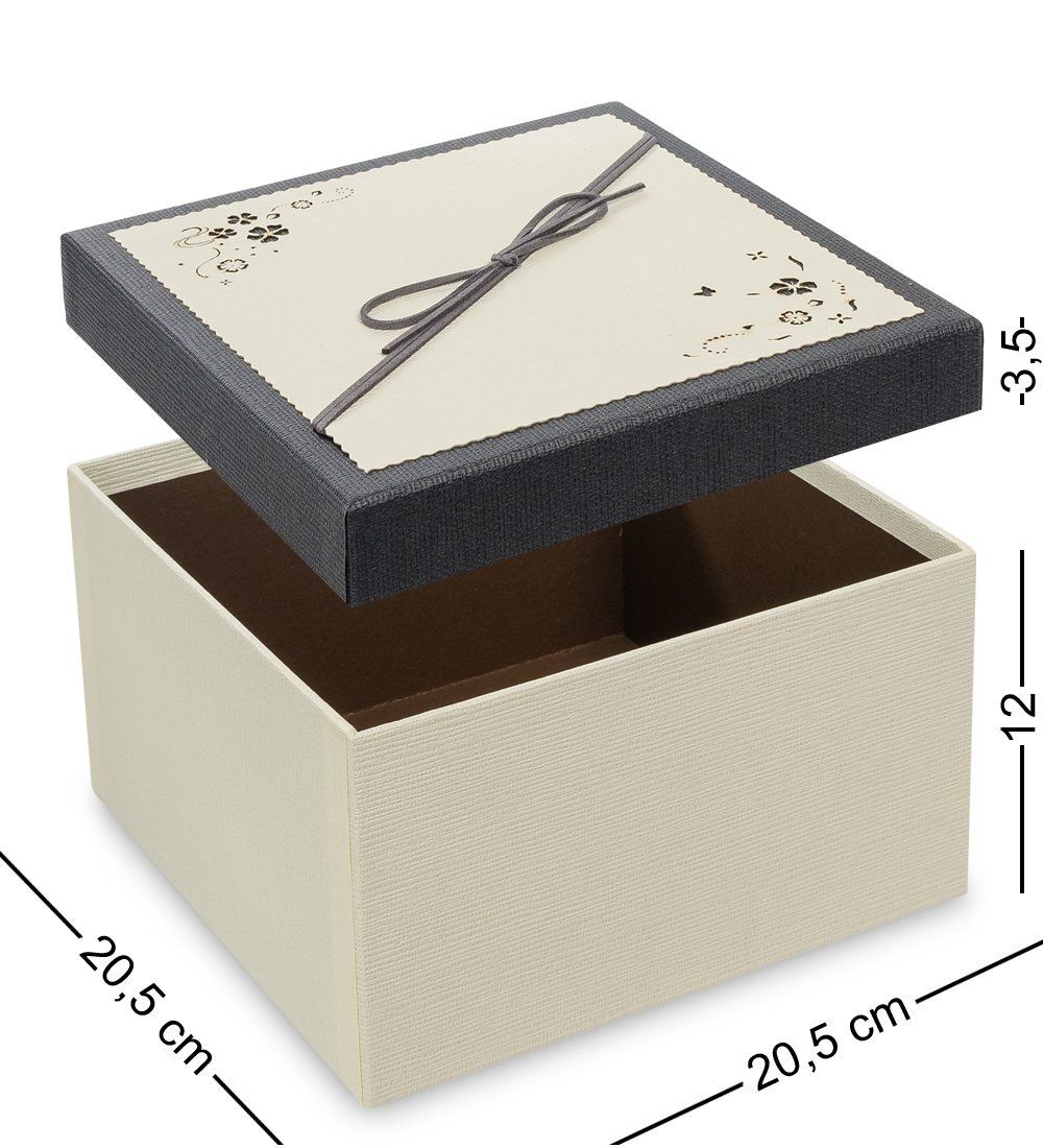 WF-81-B Набор коробок из 3шт «Квадрат» цв.кремовый