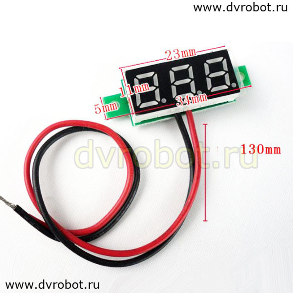 Вольтметр 0.28/DC3.2-30V/голубой