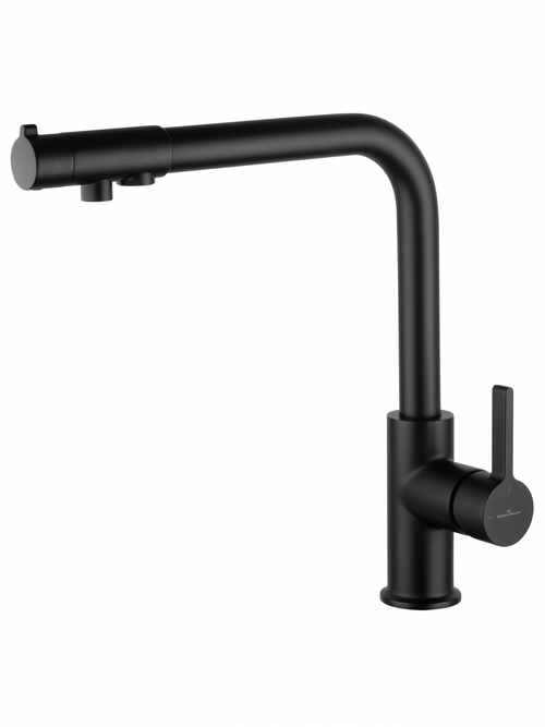 Смеситель для кухни c подключением фильтра WONZON & WOGHAND, Черный матовый (WW-88458008-MB)