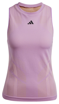 Топ теннисный Adidas Tennis Pro Aeroready Seamless Y-Tank Top - preloved purple/semi spark/pink spark