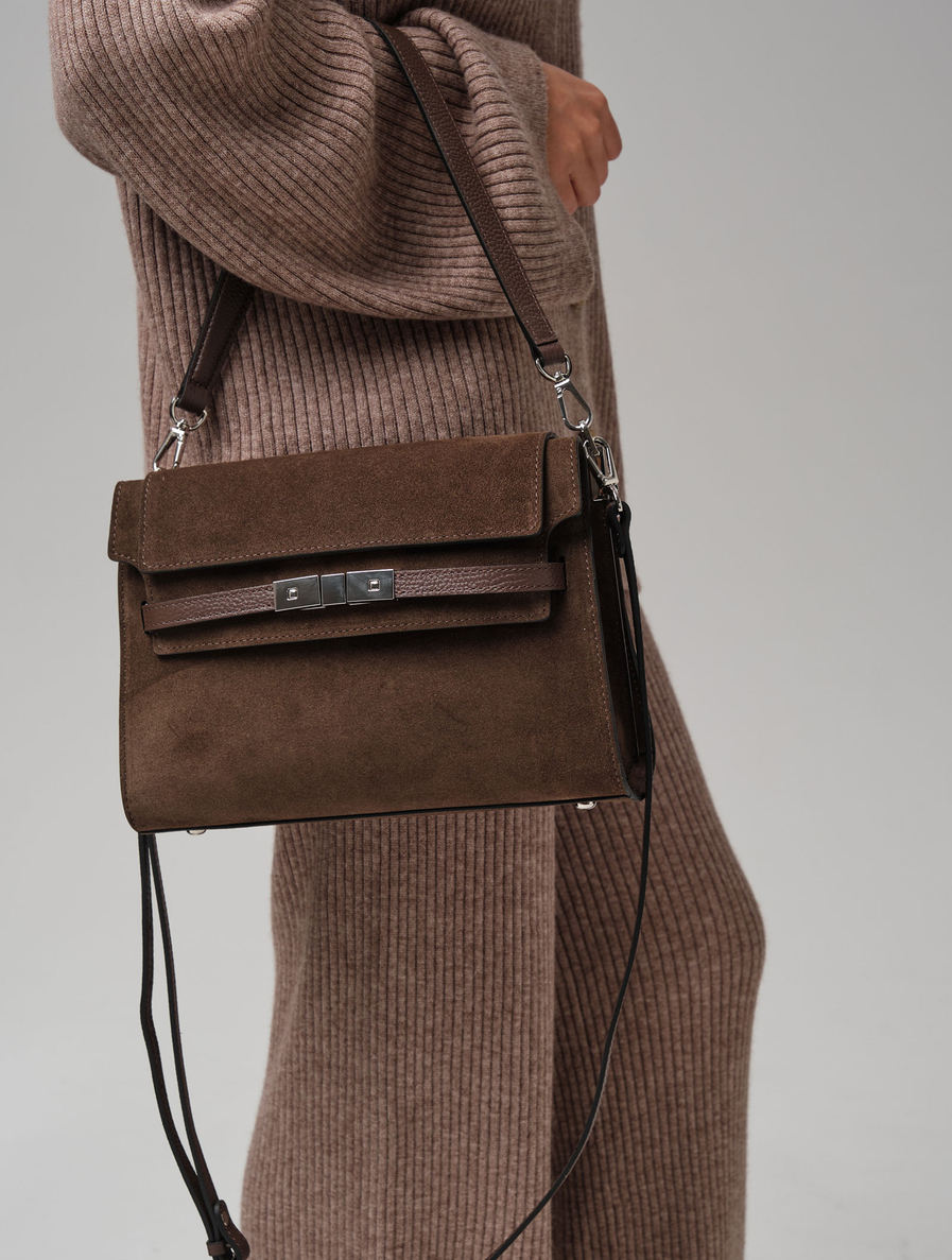 Замшевая сумка Rachel DBR 31361 кофе