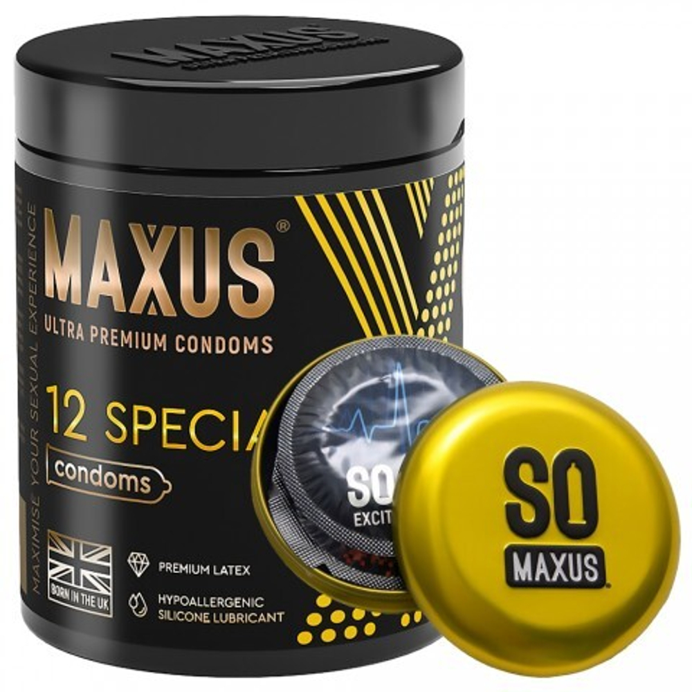 Презервативы точечно-ребристые MAXUS Special X-Edition 12 шт.
