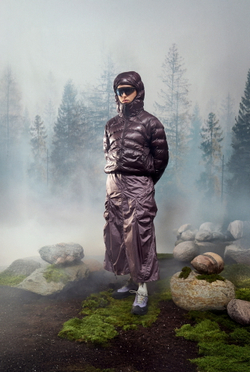 Куртка Nothomme Blue Down Jacket "Gray Purple Red"