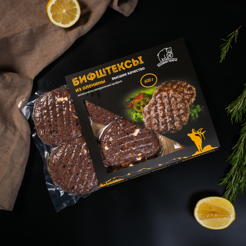Бифштекс из оленины, свежемороженая, в/у