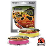 Шнур Benkei Trout PE 100m, желтый fluo #0,6 (0,128mm), 4,1kg