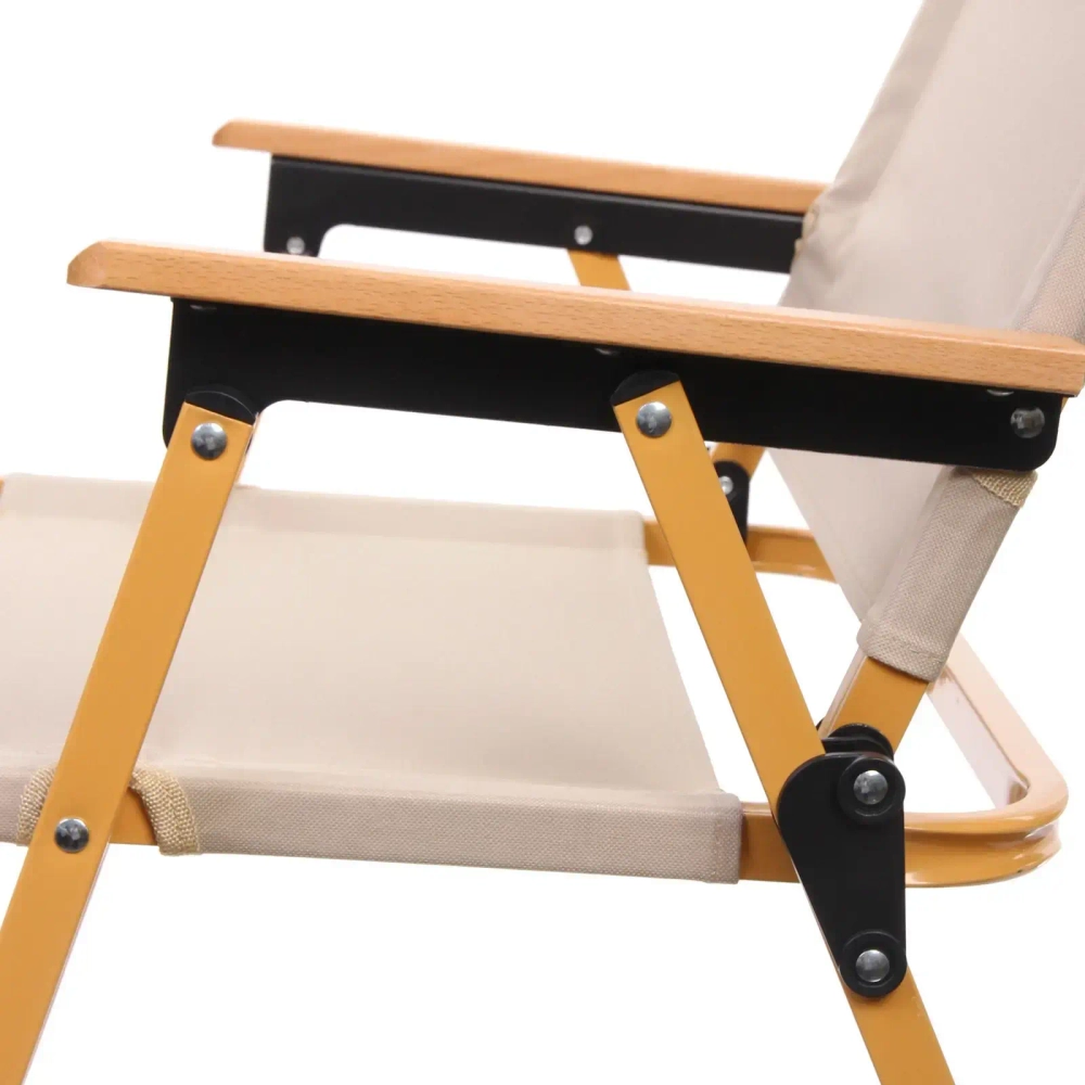 Кресло складное с подлокотниками до 100 кг DC-6008, 54*43*58 см, цвет: бежевый, ТуристМастер