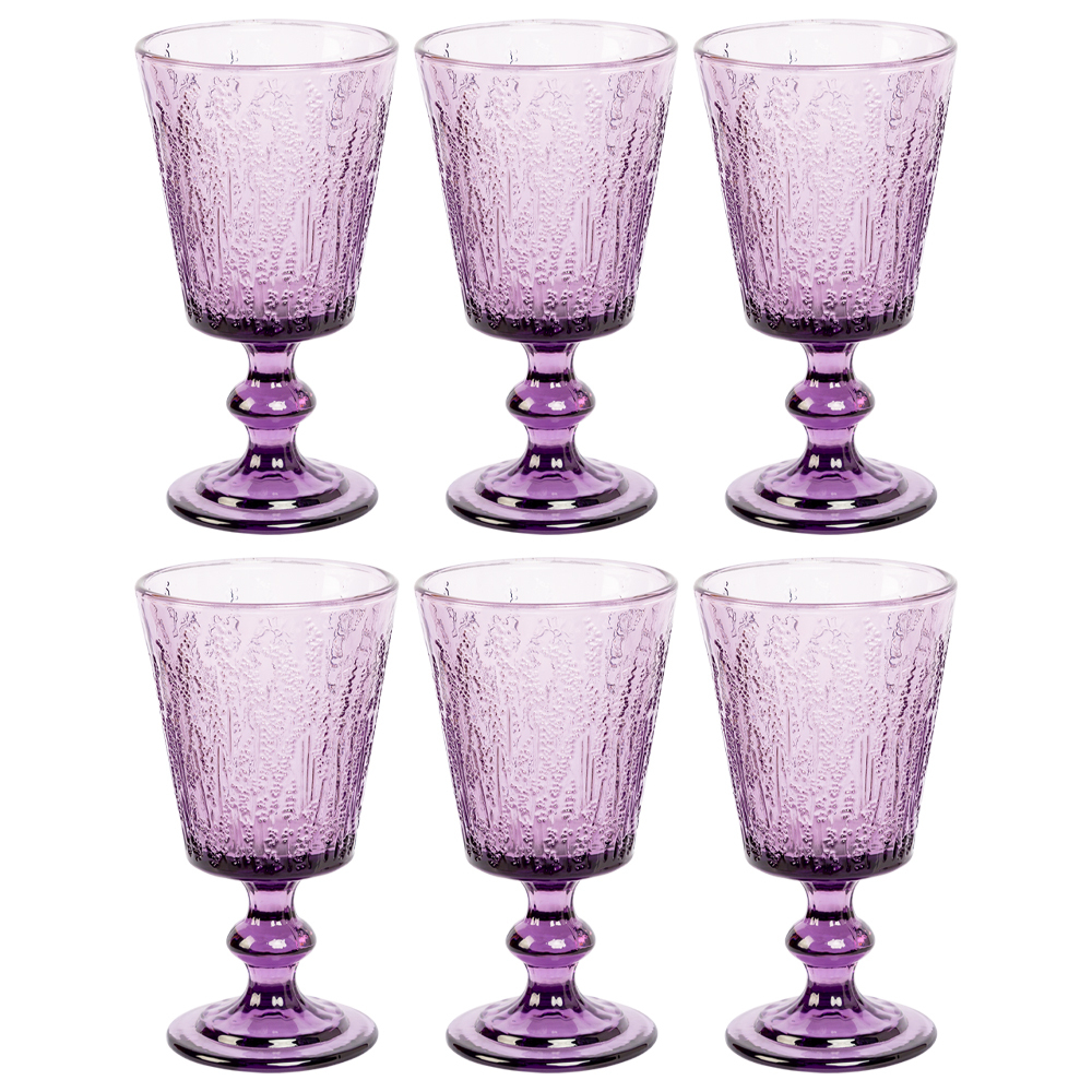 Набор бокалов 6шт 300мл Объект мечты Светский прием Лавендер аметист OM-21091713