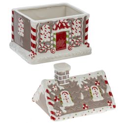 GAEM Конфетница "Пряничный домик", 1500 мл, L18 W13 H22 см