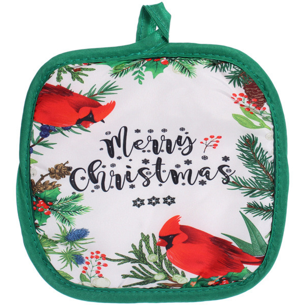 Прихватка в наборе с варежкой «Свиристель», 17,5*17,5 см и 27*17 см