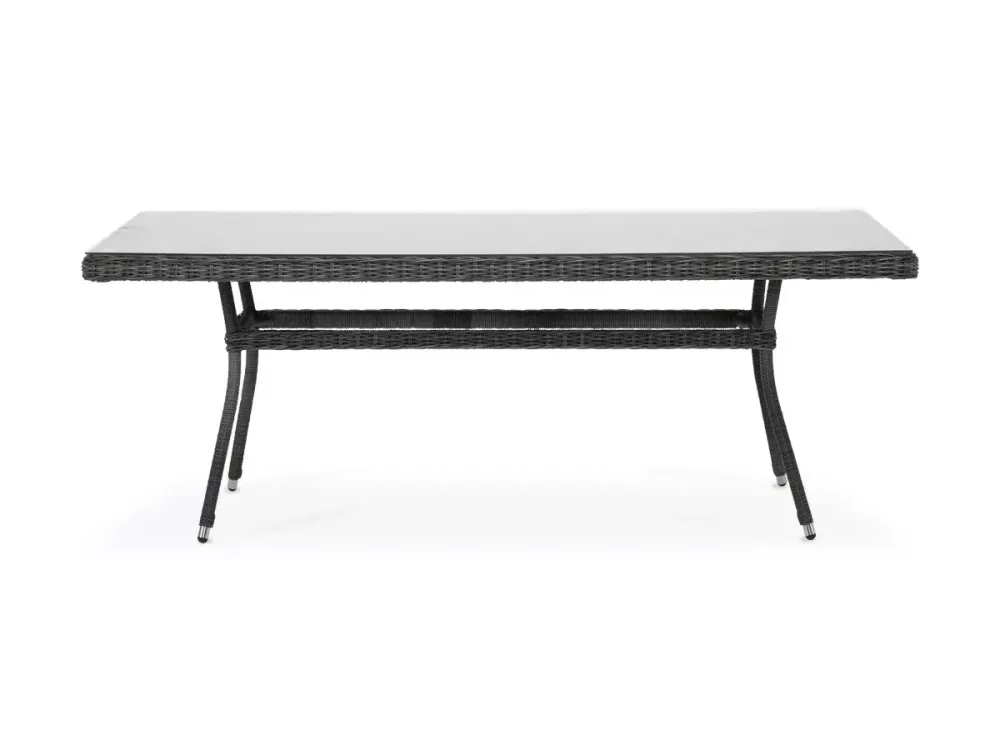 "Латте" плетеный стол из искусственного ротанга 200х90см, цвет графит