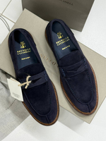 Лоферы синие Brunello Cucinelli