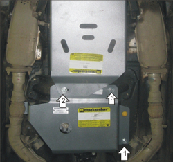 Усиленная защита Motodor разд. коробки. 5 мм, алюминий. для Infiniti EX 25 2007-2012 арт.38010