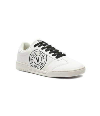 Кожаные кроссовки Versace Jeans Couture - белый(77YA3SD1ZP347)