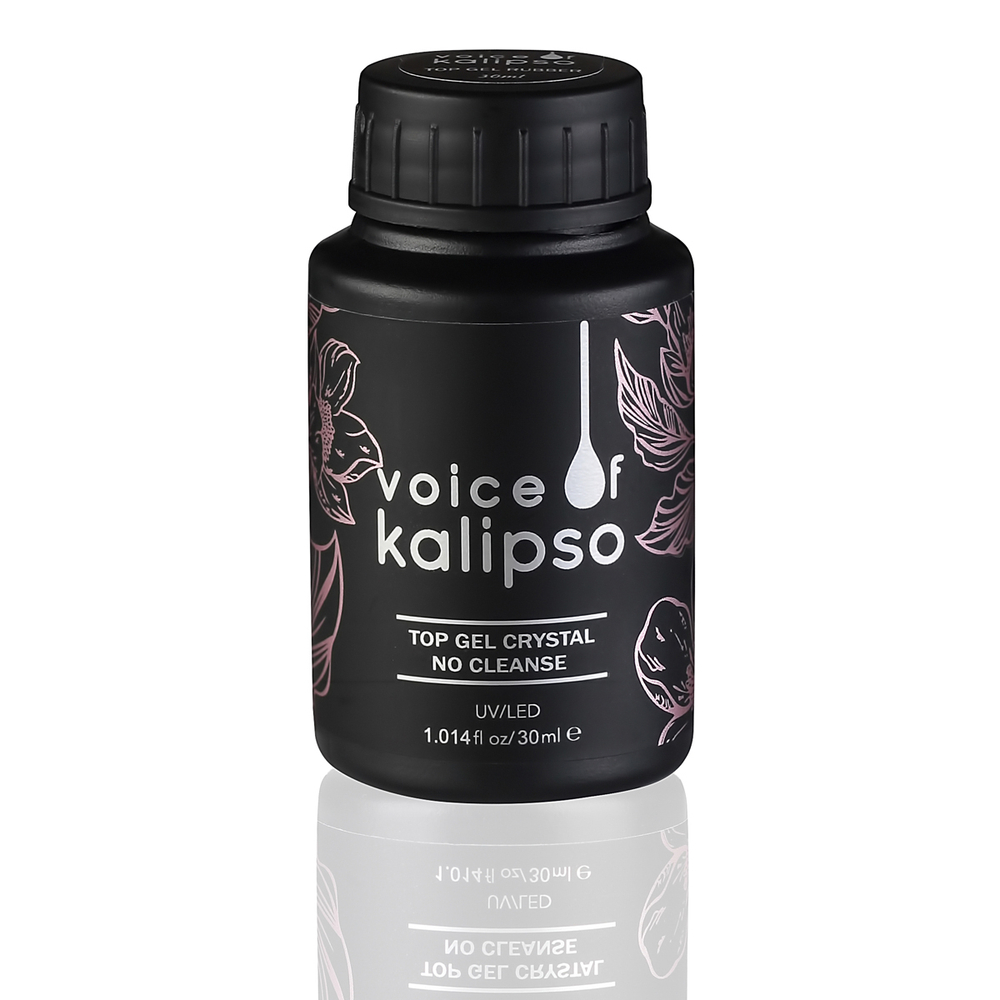 Top Gel Crystal No Cleance- Ультрагл.верх.покрытие для гель_лака без липкого слоя, 30 мл,Kalipso