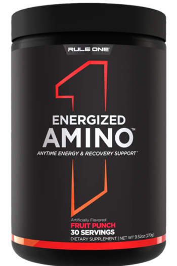 RULE ONE Energized Amino 9 270g , Аминокислоты со вкусом Фруктовый пунш