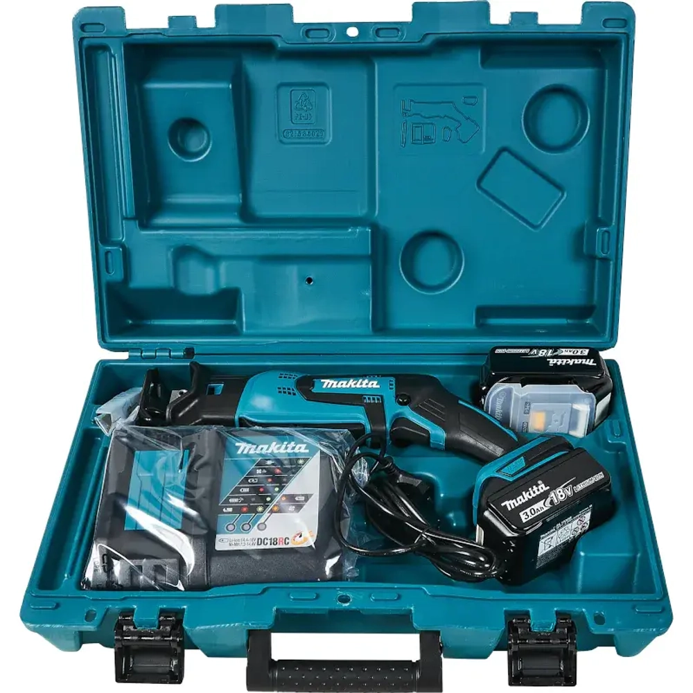 Makita DJR185RFE пила сабельная аккумуляторная (2 x 3 Ач, ЗУ)