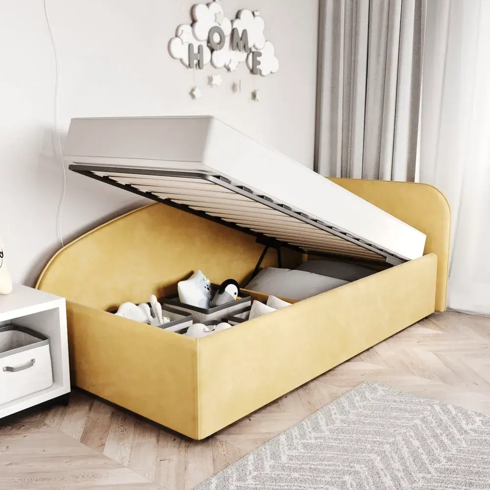 Кровать Элис 90х200 Желтый Правый Угол