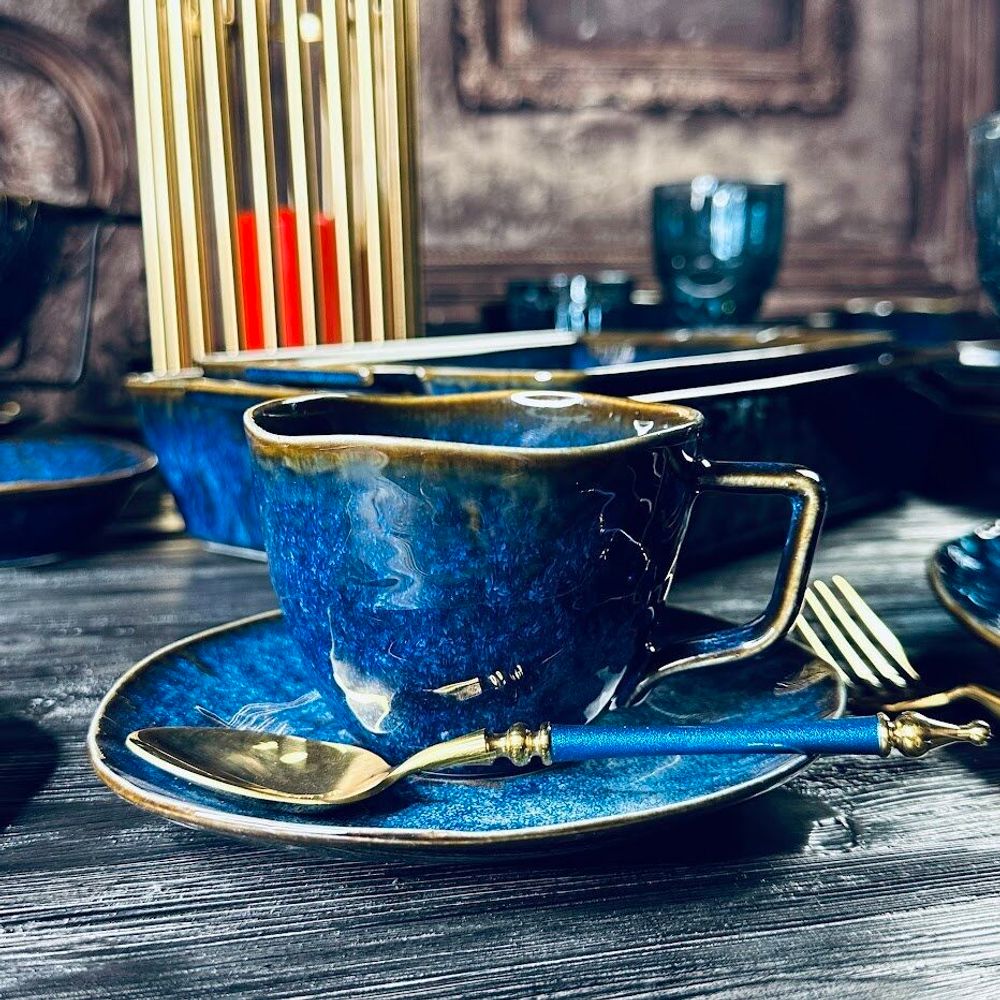 Lenardi 133-292 Чайный набор 12пр. 240 мл AQUAMARINE в под.уп.(х6)Фарфор