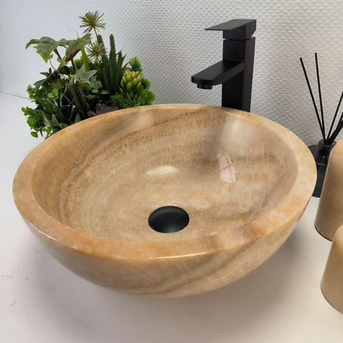 Раковина из оникса Bowl Yellow TinLip BO-62923 40*40*15 140