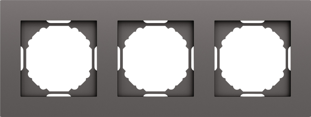 Рамка 3-я, матовый титан, серия A07
