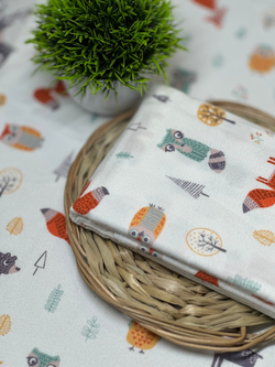 Пеленка Зверята в лесу фланель RinaAmari