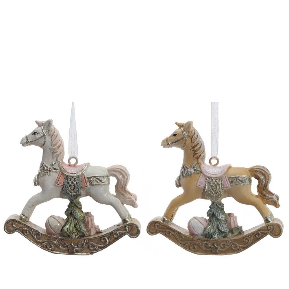 GAEM Фигурка декоративная подвесная "Лошадка-качалка", L7 W2 H7,5 см, 2в.