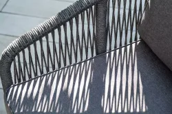 "Канны" лаунж-зона 4-местная плетеная из роупа (веревки), цвет темно-серый