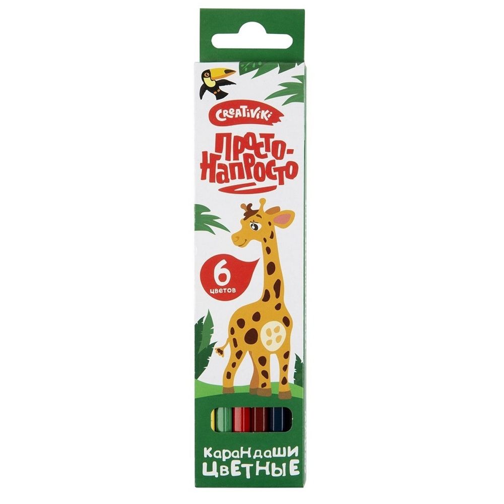 Карандаши цветные 6цв. Creativiki Просто-Напросто