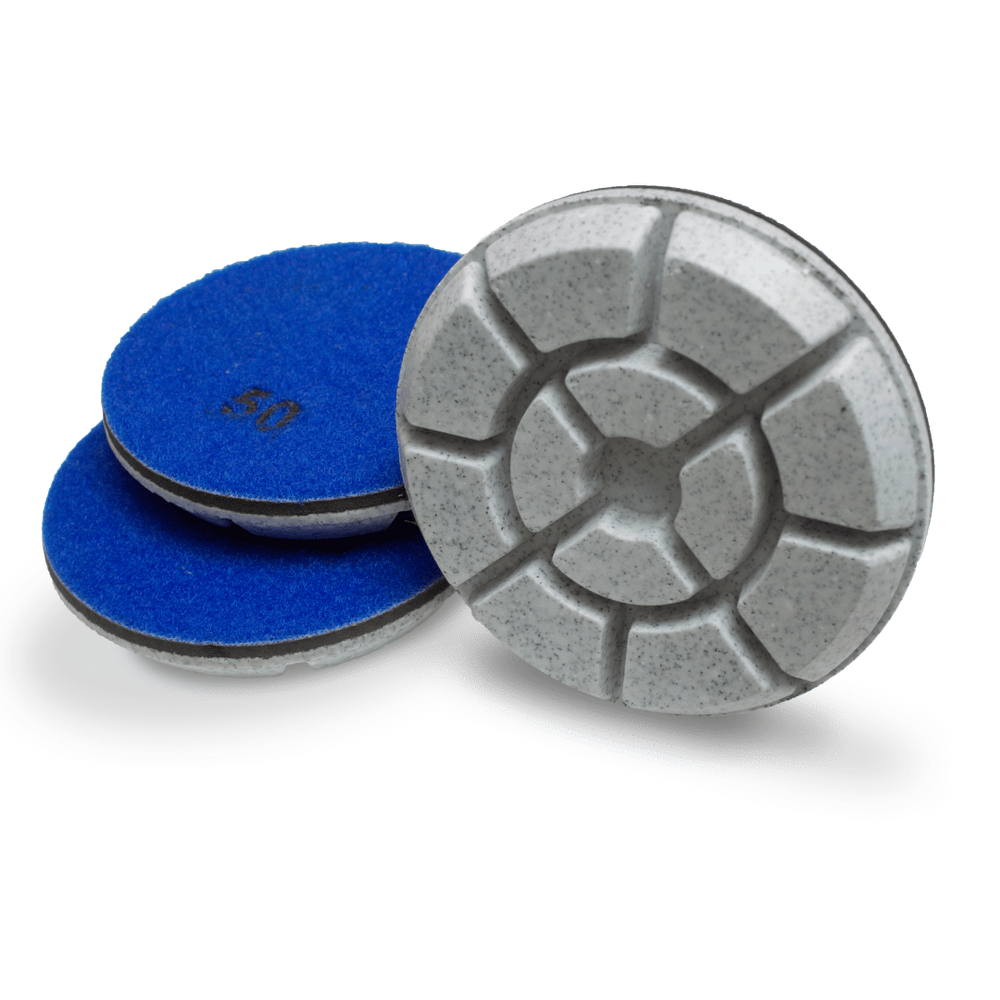 Пад алмазный полировальный TOPALMAZ белый по бетону (размер: 100*10 мм). Зернистость #50, 100, 200, 400, 800, 1500, 3000 грит