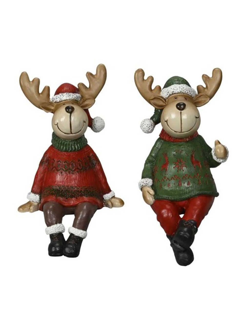 Декор для полки "Лось" пара 11,5x11xH17см/ 10x11xH19см