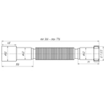 Гибкая труба с гайкой АНИ Пласт 1 1/2"х40/50 366-776мм (K106)