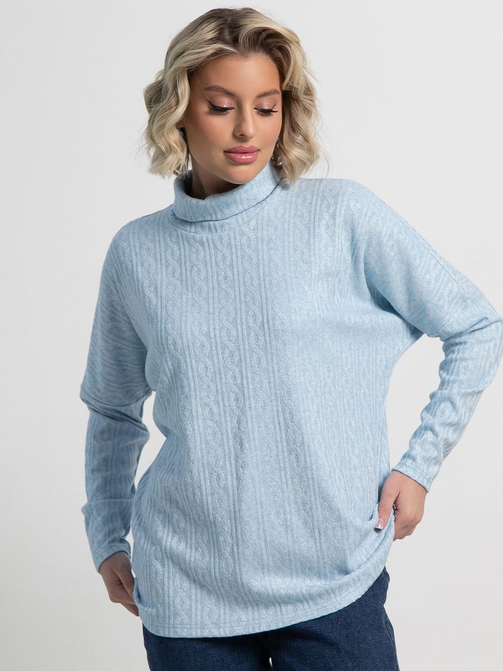 Джемпер Нива (голубой) Б15162-1М LT Collection