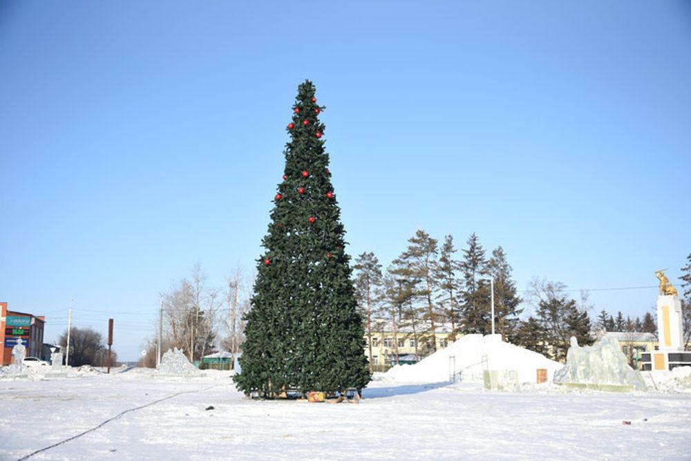 Уличная елка каркасная "Уральская" (пвх) 4 м
